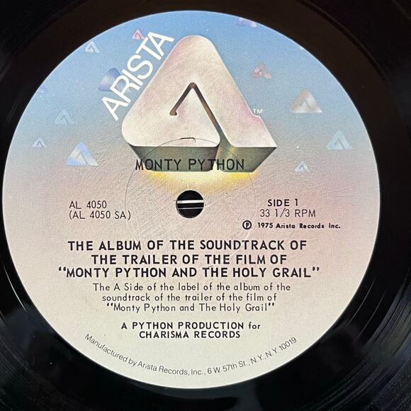 Monty Python Holy Grail Soundtrack Vinyl Album 1975 - Picture 3 of 5